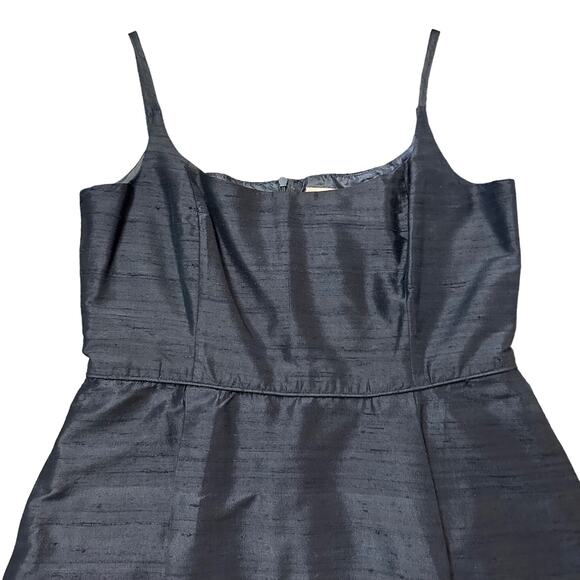 Molly B Womens Navy blue silk dupioni dress Size 8 - Picture 2 of 5